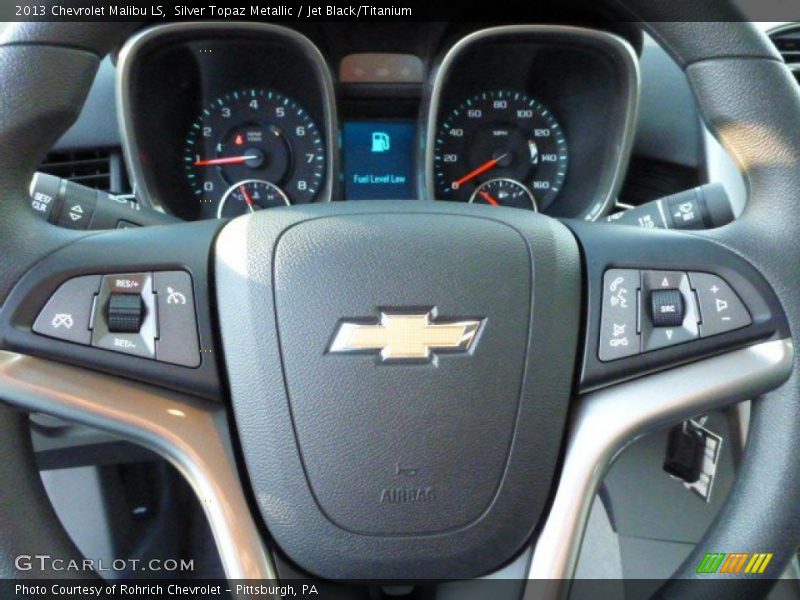 Silver Topaz Metallic / Jet Black/Titanium 2013 Chevrolet Malibu LS