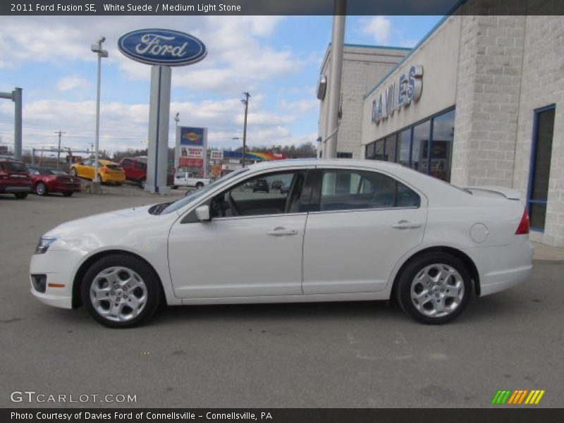 White Suede / Medium Light Stone 2011 Ford Fusion SE
