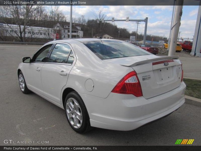 White Suede / Medium Light Stone 2011 Ford Fusion SE