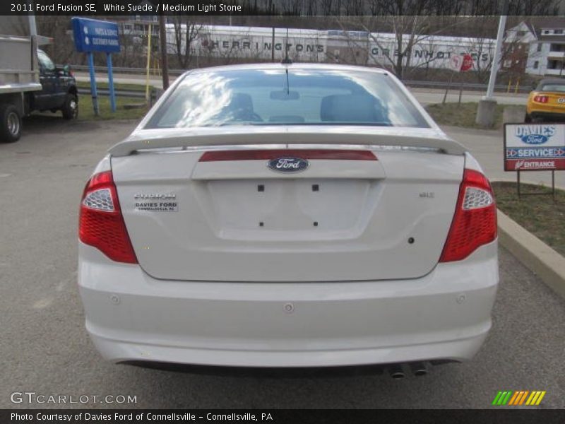 White Suede / Medium Light Stone 2011 Ford Fusion SE