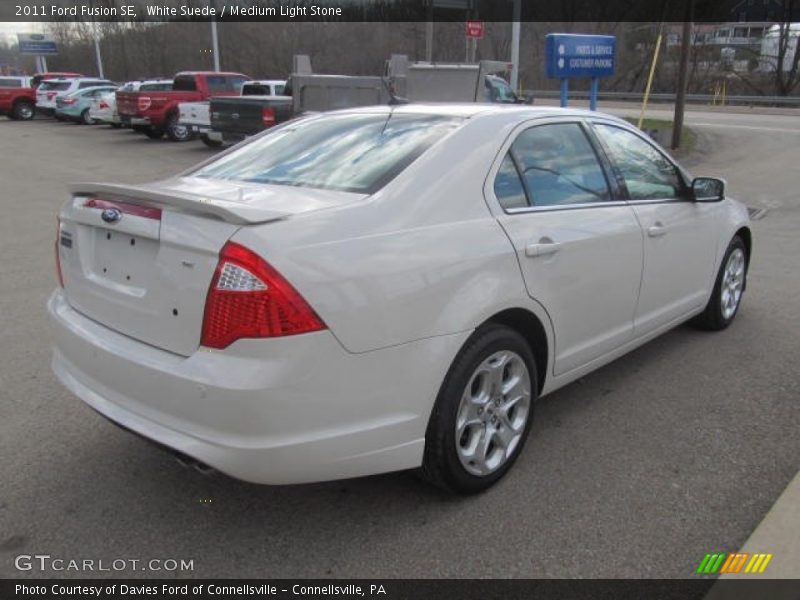 White Suede / Medium Light Stone 2011 Ford Fusion SE