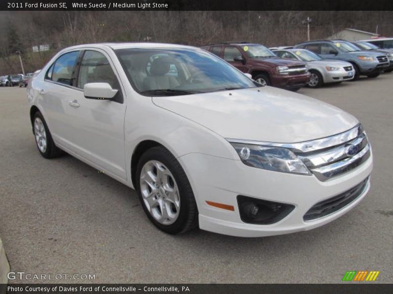White Suede / Medium Light Stone 2011 Ford Fusion SE