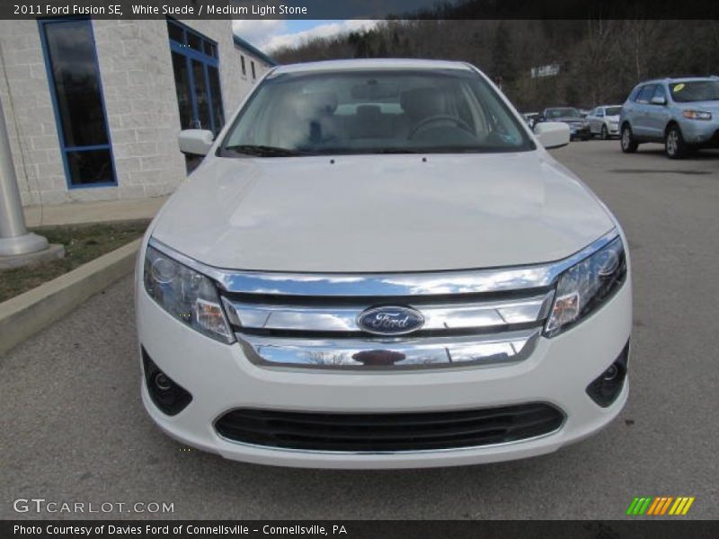 White Suede / Medium Light Stone 2011 Ford Fusion SE
