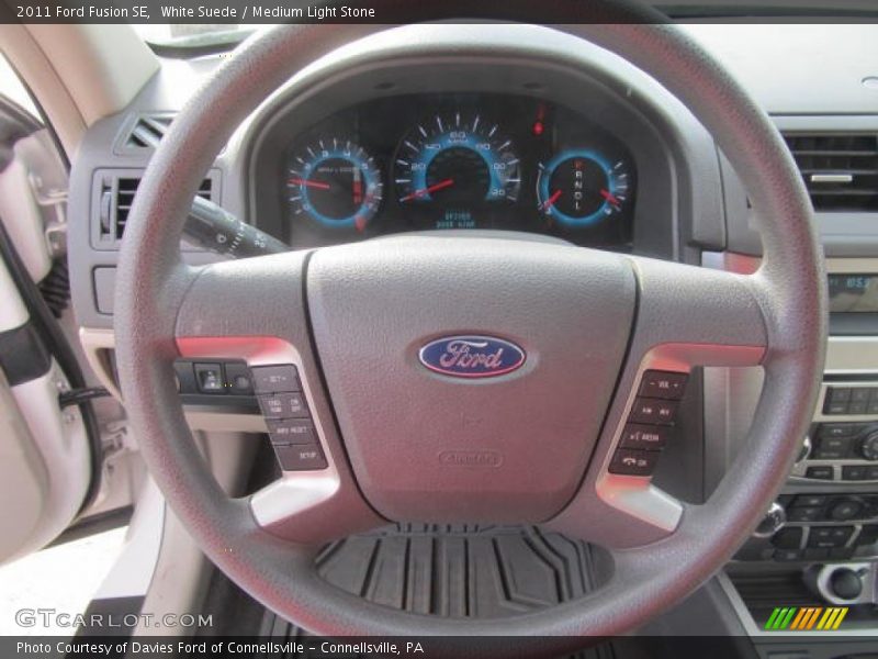 White Suede / Medium Light Stone 2011 Ford Fusion SE