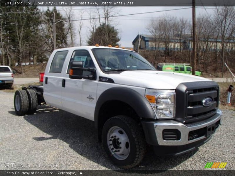 Oxford White / Steel 2013 Ford F550 Super Duty XL Crew Cab Chassis 4x4