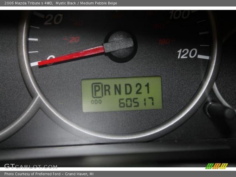 Mystic Black / Medium Pebble Beige 2006 Mazda Tribute s 4WD