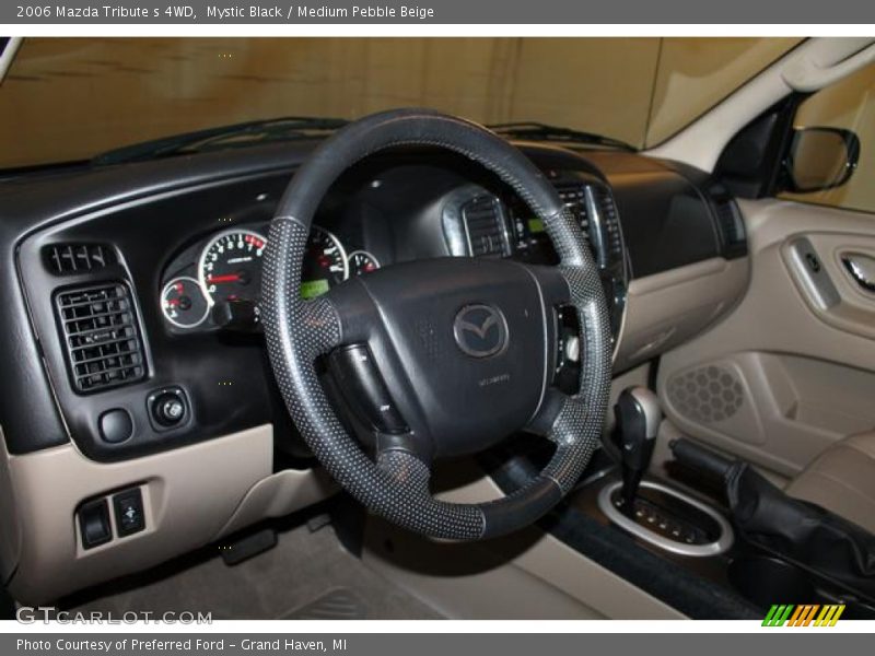 Mystic Black / Medium Pebble Beige 2006 Mazda Tribute s 4WD