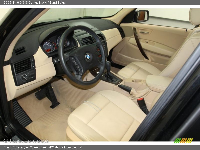 Jet Black / Sand Beige 2005 BMW X3 3.0i