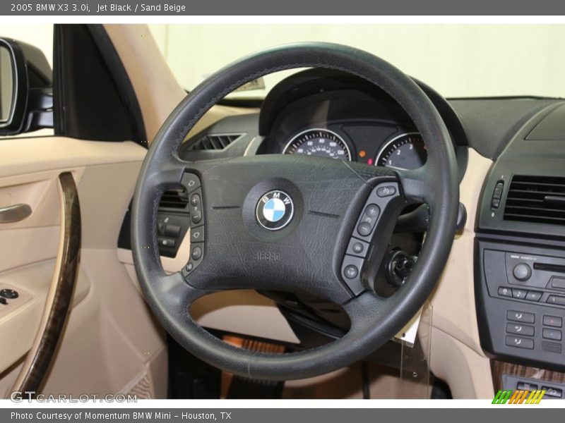 Jet Black / Sand Beige 2005 BMW X3 3.0i