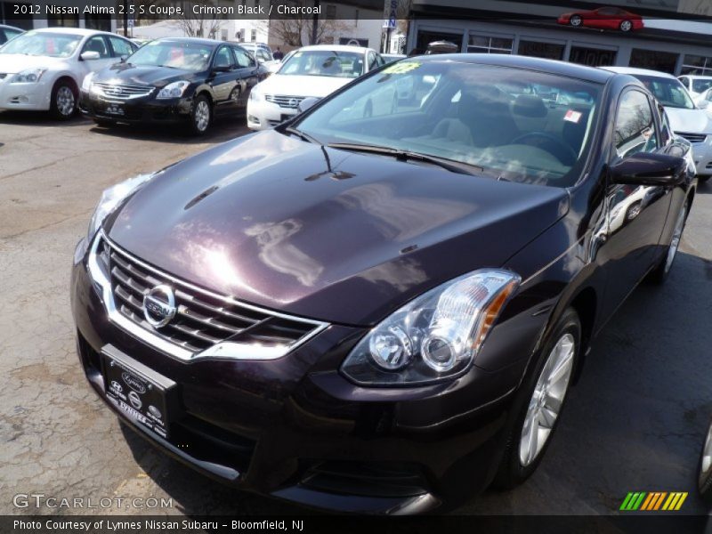 Crimson Black / Charcoal 2012 Nissan Altima 2.5 S Coupe