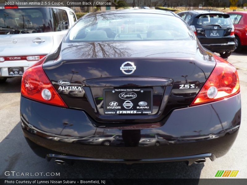 Crimson Black / Charcoal 2012 Nissan Altima 2.5 S Coupe