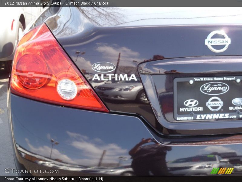 Crimson Black / Charcoal 2012 Nissan Altima 2.5 S Coupe