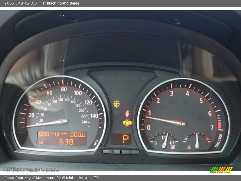 Jet Black / Sand Beige 2005 BMW X3 3.0i