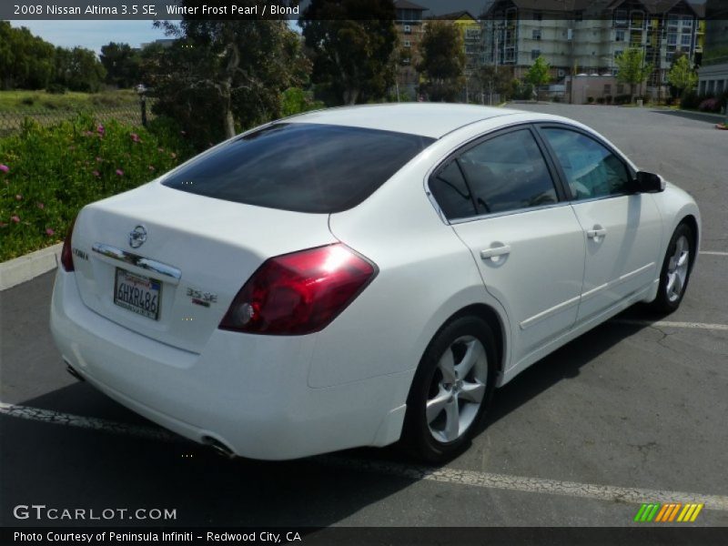 Winter Frost Pearl / Blond 2008 Nissan Altima 3.5 SE