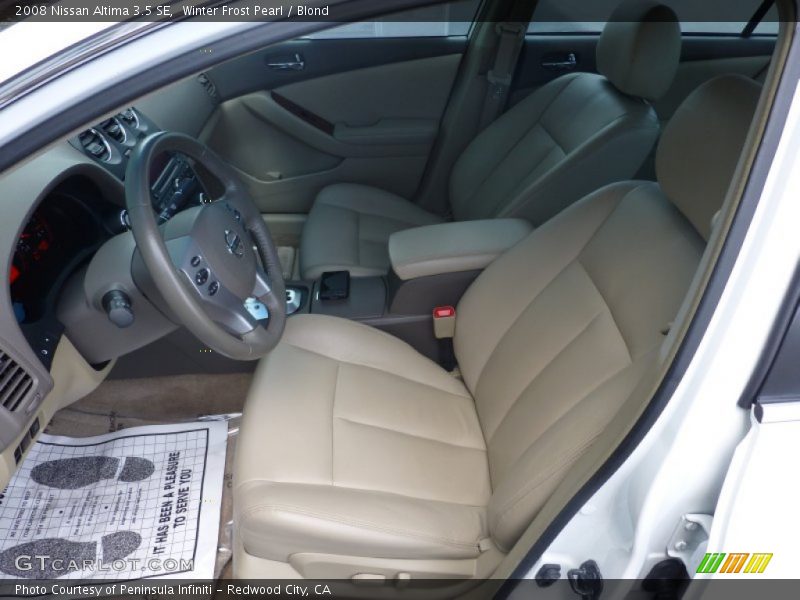 Winter Frost Pearl / Blond 2008 Nissan Altima 3.5 SE