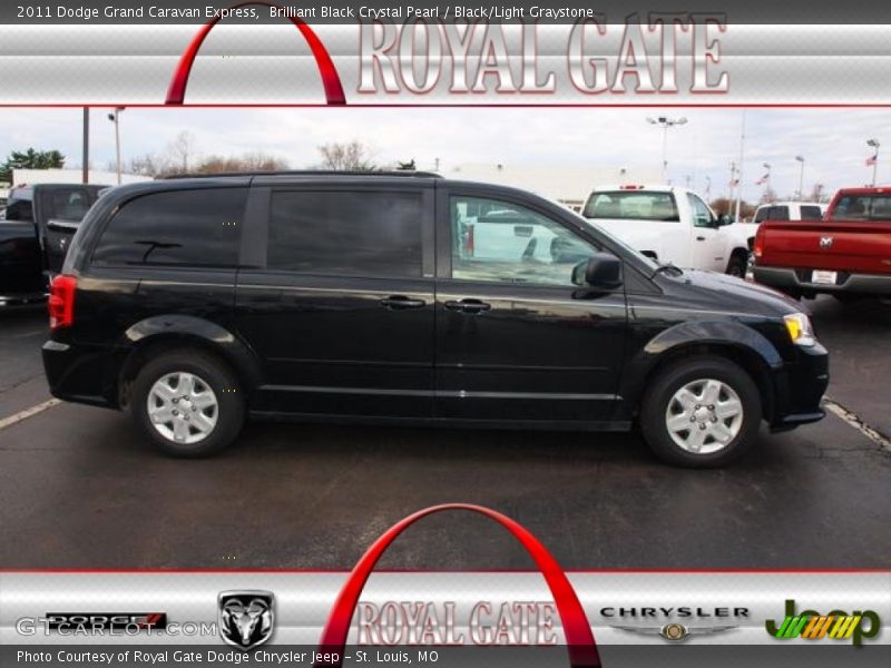 Brilliant Black Crystal Pearl / Black/Light Graystone 2011 Dodge Grand Caravan Express