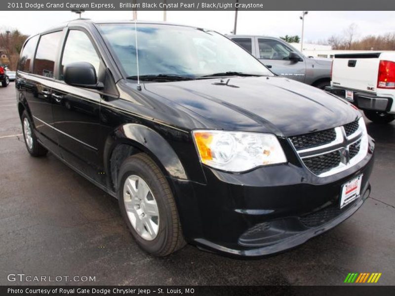 Brilliant Black Crystal Pearl / Black/Light Graystone 2011 Dodge Grand Caravan Express