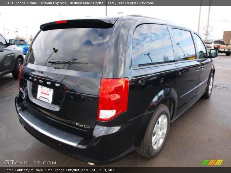 Brilliant Black Crystal Pearl / Black/Light Graystone 2011 Dodge Grand Caravan Express