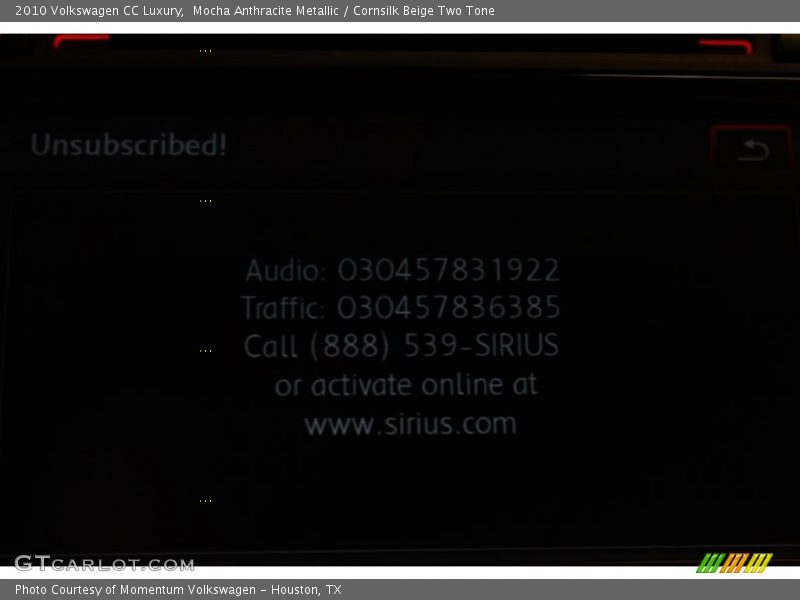 Mocha Anthracite Metallic / Cornsilk Beige Two Tone 2010 Volkswagen CC Luxury