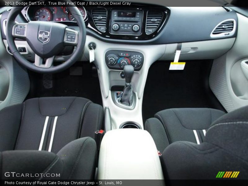 True Blue Pearl Coat / Black/Light Diesel Gray 2013 Dodge Dart SXT