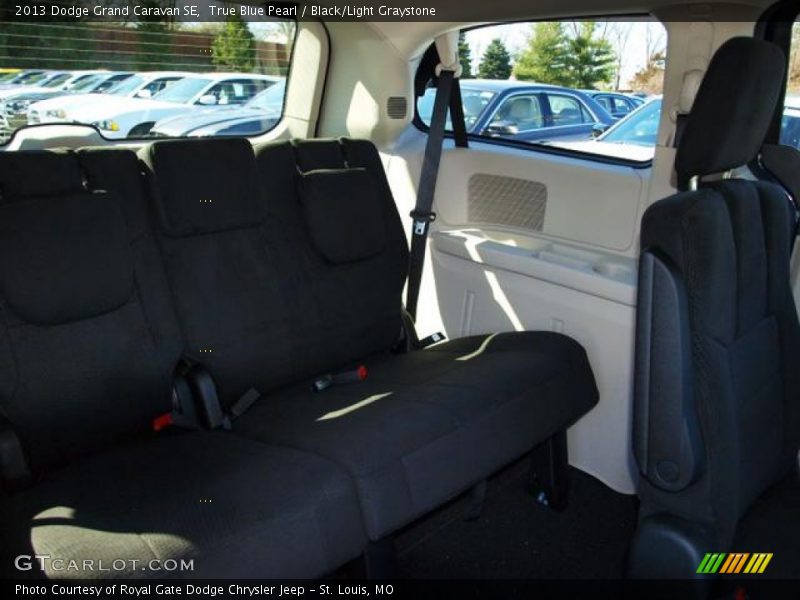 True Blue Pearl / Black/Light Graystone 2013 Dodge Grand Caravan SE