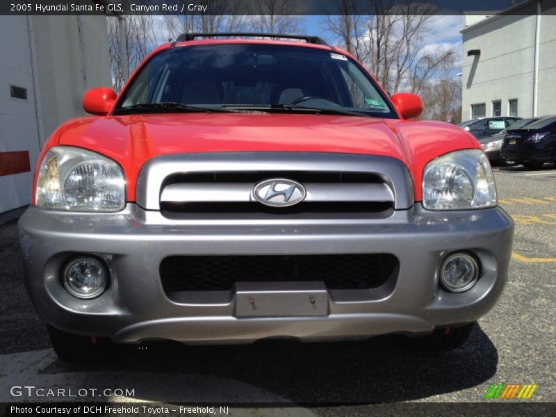 Canyon Red / Gray 2005 Hyundai Santa Fe GLS
