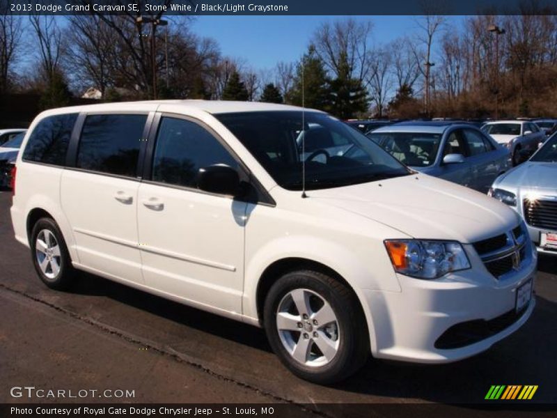 Stone White / Black/Light Graystone 2013 Dodge Grand Caravan SE