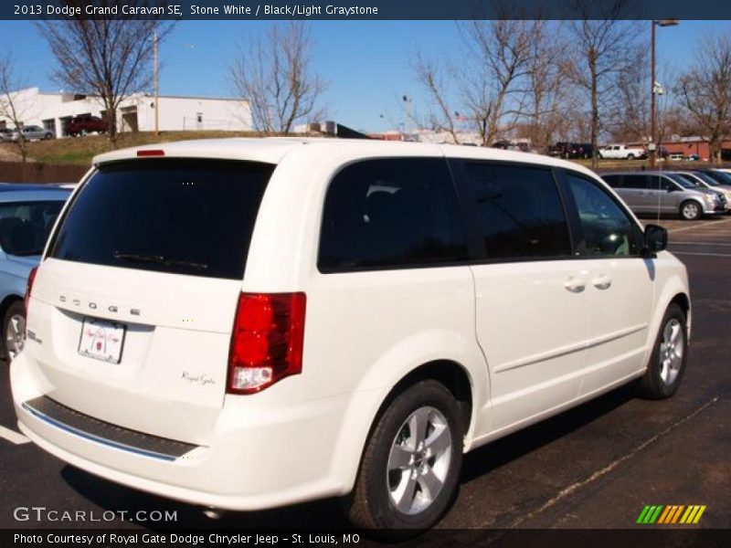 Stone White / Black/Light Graystone 2013 Dodge Grand Caravan SE