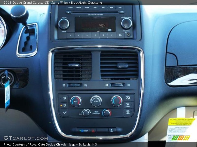 Stone White / Black/Light Graystone 2013 Dodge Grand Caravan SE