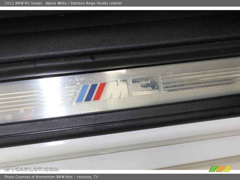 Alpine White / Bamboo Beige Novillo Leather 2011 BMW M3 Sedan