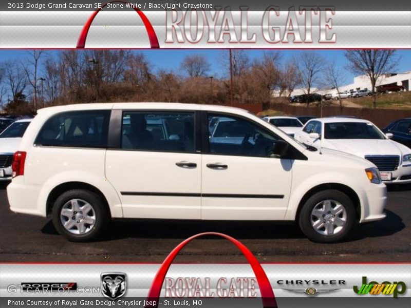 Stone White / Black/Light Graystone 2013 Dodge Grand Caravan SE