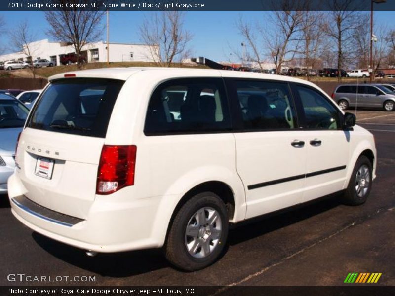 Stone White / Black/Light Graystone 2013 Dodge Grand Caravan SE