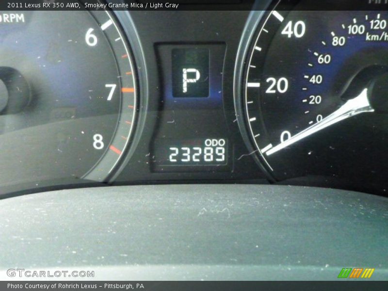 Smokey Granite Mica / Light Gray 2011 Lexus RX 350 AWD