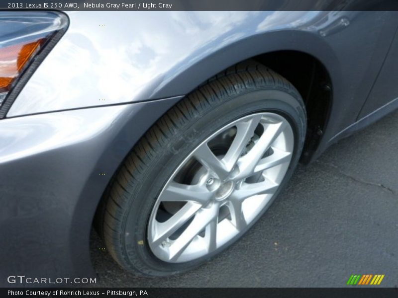 Nebula Gray Pearl / Light Gray 2013 Lexus IS 250 AWD