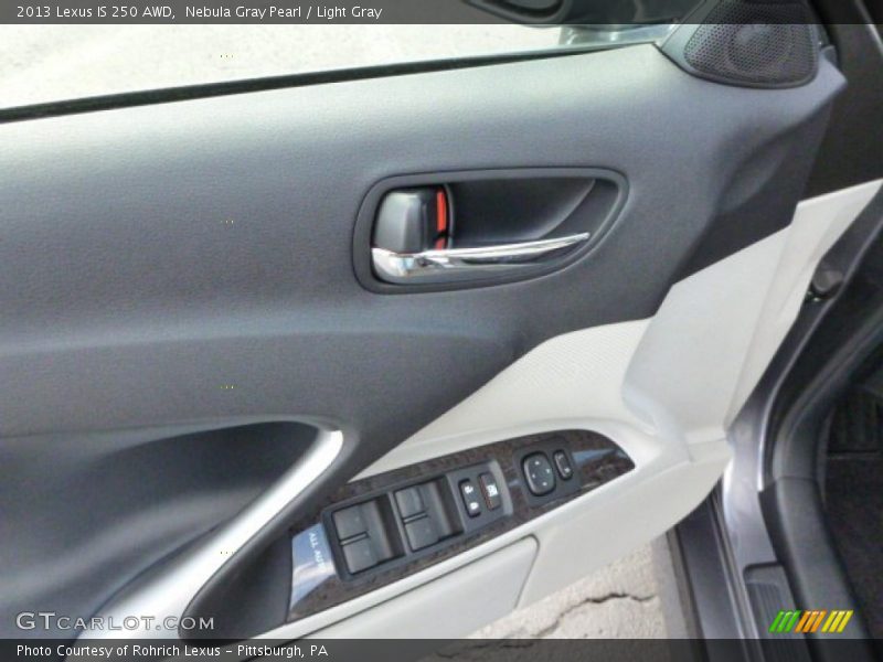 Nebula Gray Pearl / Light Gray 2013 Lexus IS 250 AWD