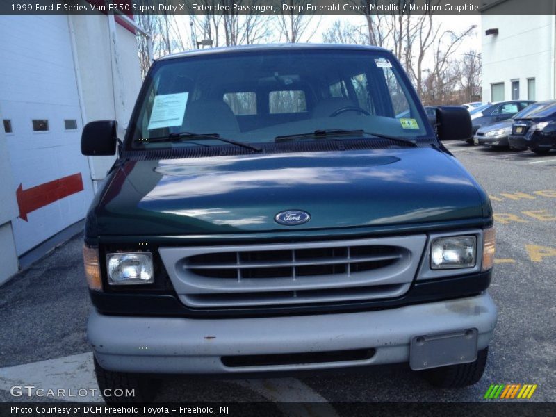 Deep Emerald Green Metallic / Medium Graphite 1999 Ford E Series Van E350 Super Duty XL Extended Passenger