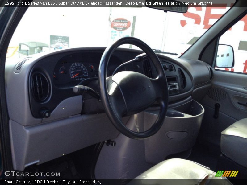 Deep Emerald Green Metallic / Medium Graphite 1999 Ford E Series Van E350 Super Duty XL Extended Passenger