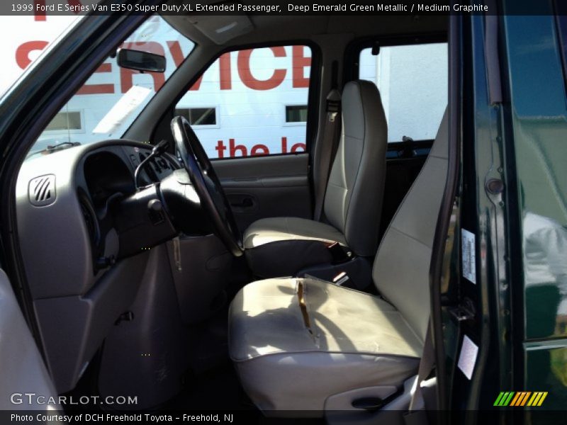 Deep Emerald Green Metallic / Medium Graphite 1999 Ford E Series Van E350 Super Duty XL Extended Passenger