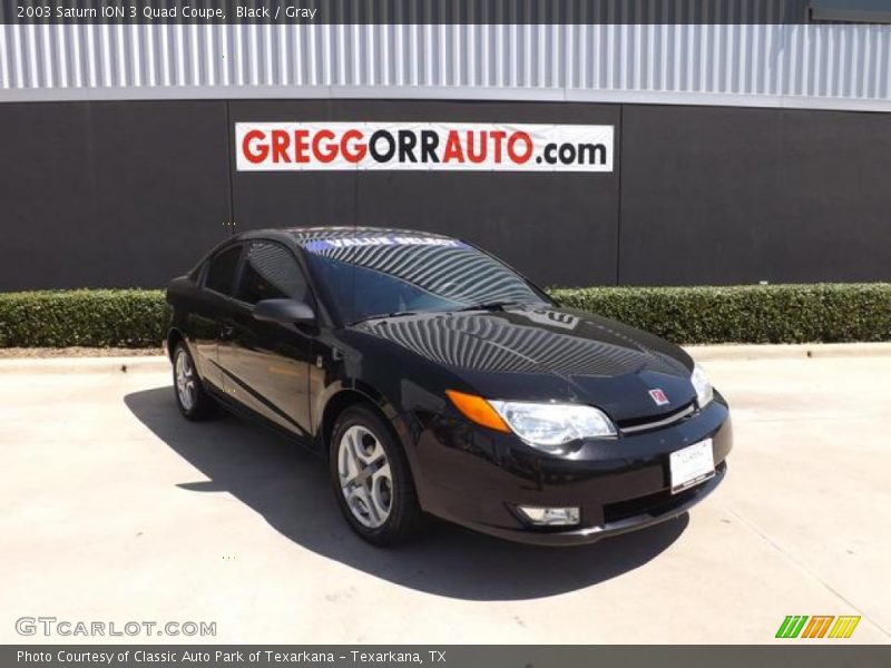 Black / Gray 2003 Saturn ION 3 Quad Coupe