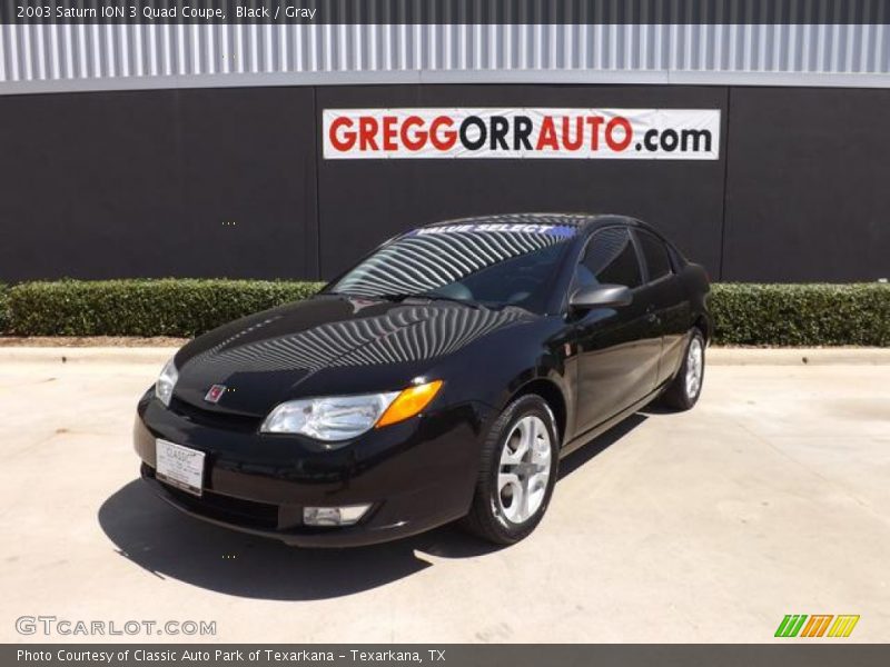 Black / Gray 2003 Saturn ION 3 Quad Coupe