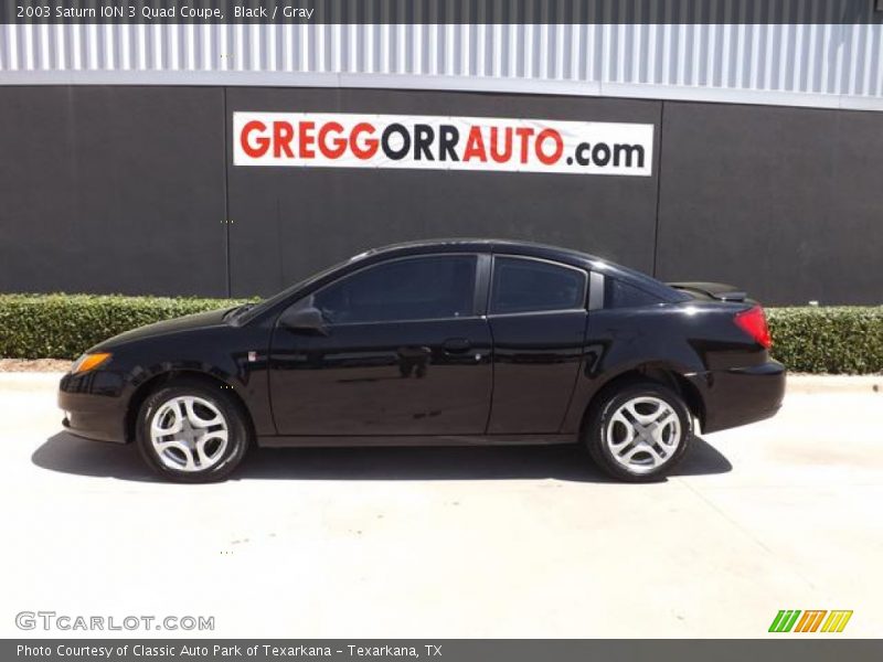 Black / Gray 2003 Saturn ION 3 Quad Coupe