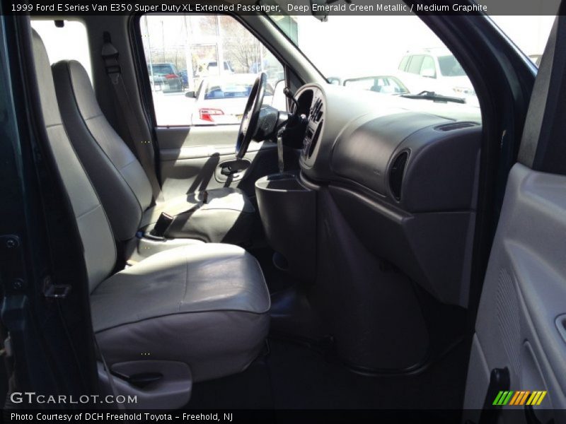 Deep Emerald Green Metallic / Medium Graphite 1999 Ford E Series Van E350 Super Duty XL Extended Passenger