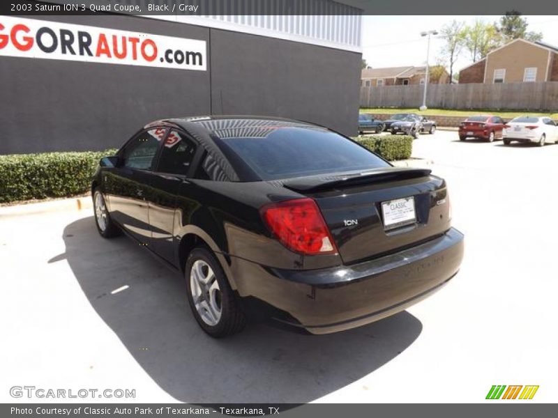 Black / Gray 2003 Saturn ION 3 Quad Coupe