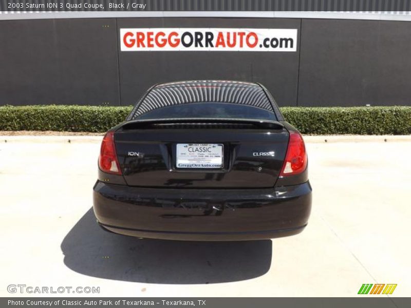 Black / Gray 2003 Saturn ION 3 Quad Coupe