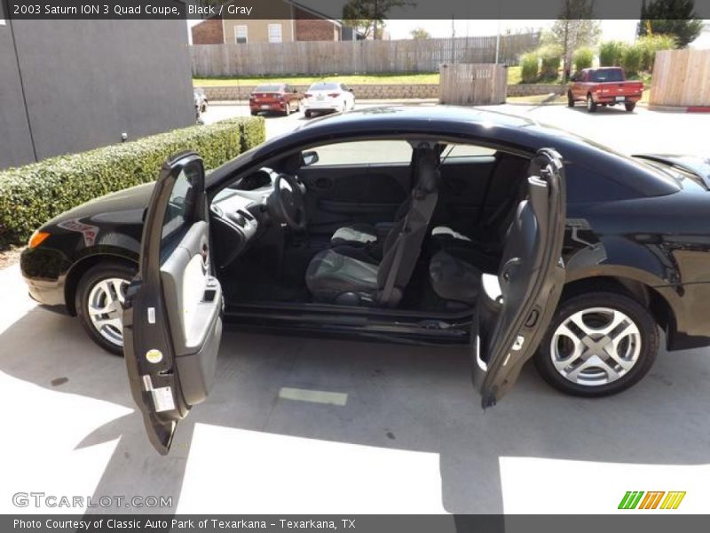 Black / Gray 2003 Saturn ION 3 Quad Coupe