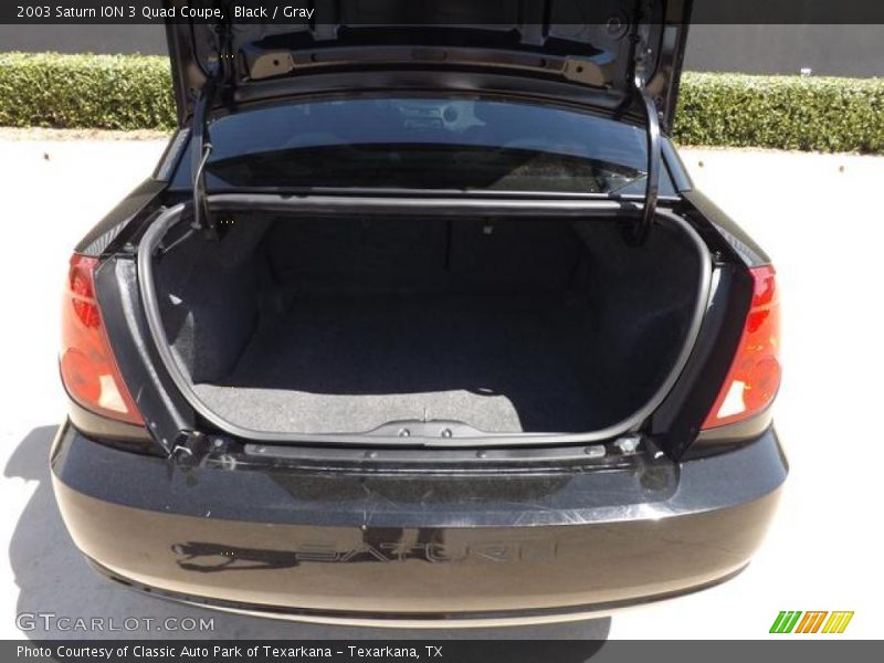 Black / Gray 2003 Saturn ION 3 Quad Coupe