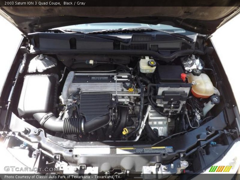 Black / Gray 2003 Saturn ION 3 Quad Coupe