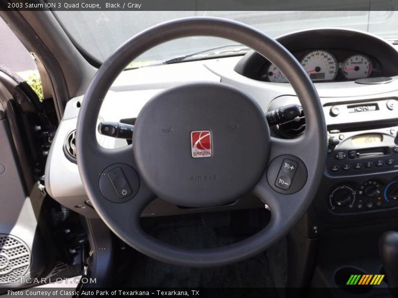 Black / Gray 2003 Saturn ION 3 Quad Coupe