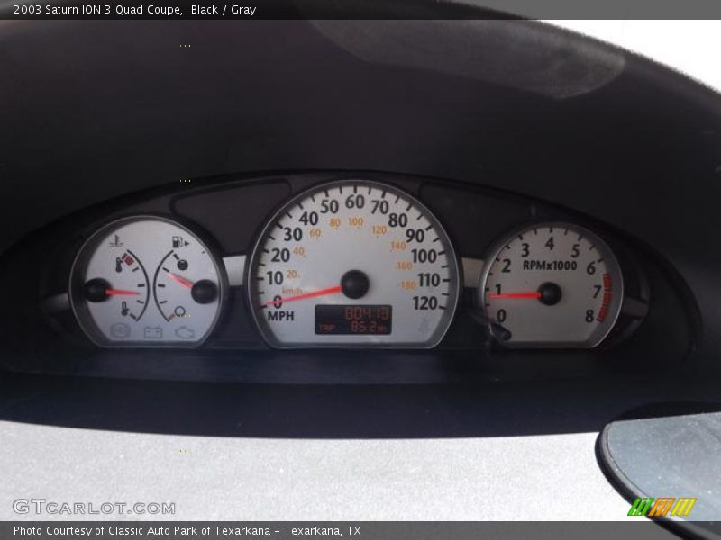 Black / Gray 2003 Saturn ION 3 Quad Coupe