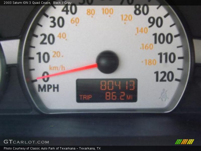 Black / Gray 2003 Saturn ION 3 Quad Coupe